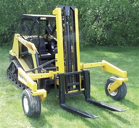 skid steer forklift mast attachment|forklift attachment for skid loader.